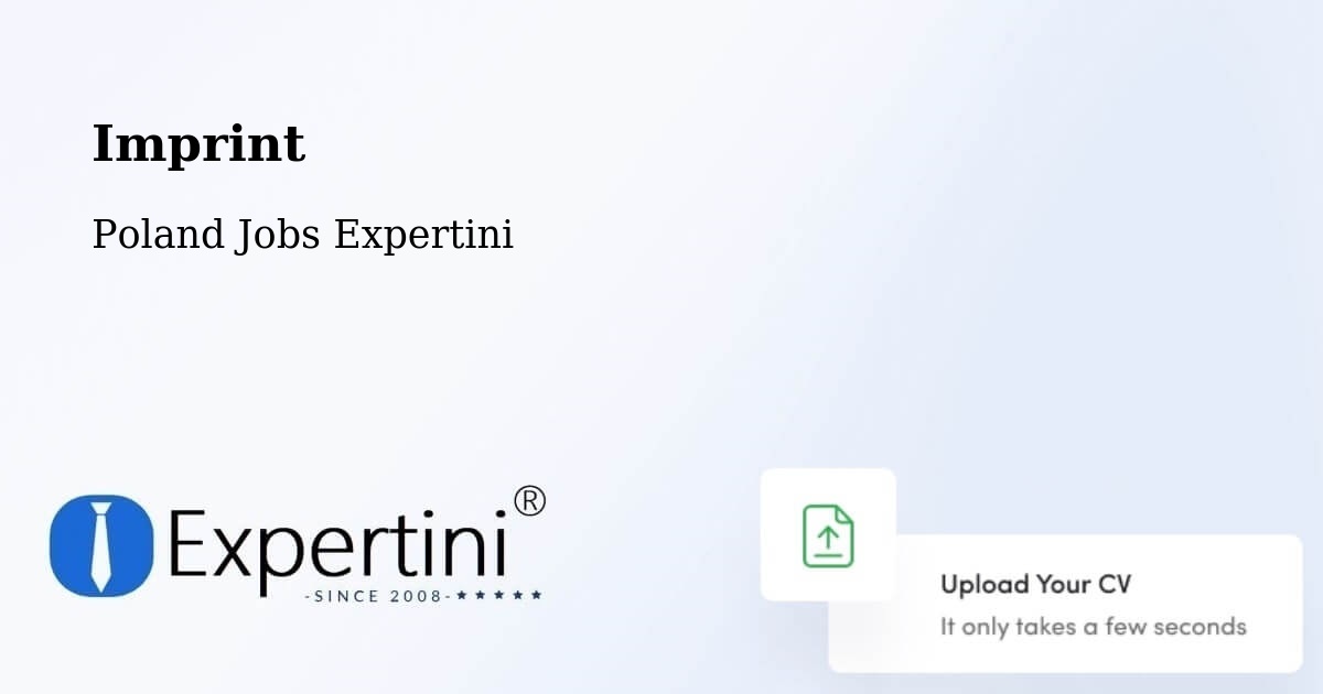 Imprint – Świętochłowice - Poland Jobs Expertini